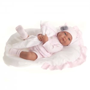 Кукла младенец Аманда в розовом мягконабивная 40 см Munecas Antonio Juan
