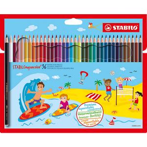 Набор цветных карандашей Stabilo Aquacolor 36цв, картон