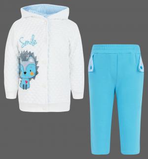 Комплект жакет/брюки  Kuleczki, цвет: белый/голубой Koala