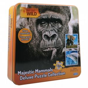 Пазл 3 в одном жестяной коробке Nat Geo Wild Games & Puzzles 16446 150 элементов Uncle Milton