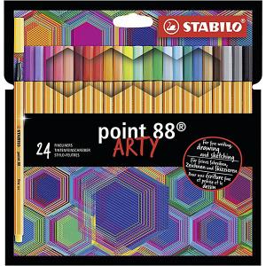 Капиллярные ручки Stabilo Point 88 Arty, 24 цвета