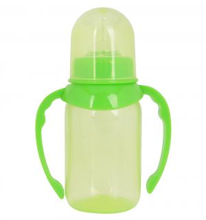 Бутылочка  С ручками полипропилен 4 мес, 125 мл, цвет: зеленый Пома
