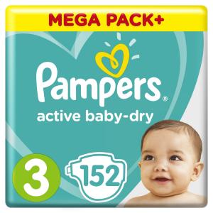 Подгузники  Active Baby-Dry 3 (6-10 кг) 152 шт. Pampers