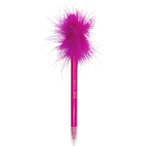 Ручка Barbie, с перьями Seventeen. Цвет: розовый