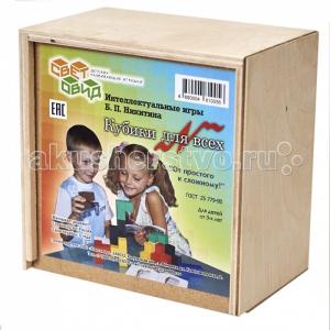 Развивающая игрушка  Кубики для всех коробка фанера Световид