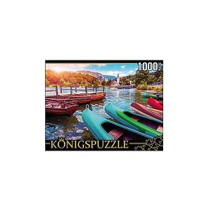 Пазл  Лодки на горном озере 1000 элементов Konigspuzzle