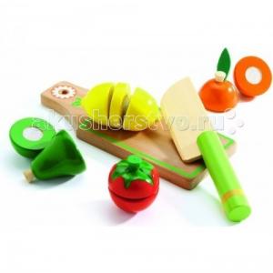 Деревянная игрушка  Игровой набор для разрезания Фрукты и овощи Djeco