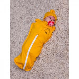 Пеленка  Кокон с шапочкой Newborn Бегемот Rant
