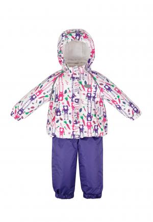 Комплект куртка/полукомбинезон , цвет: белый/фиолетовый Reike