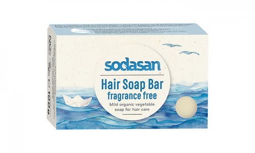 Мыло твердое для волос без аромата 100 г Sodasan