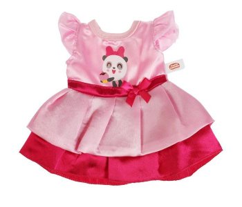Одежда для кукол и пупсов 40-42 см Малышарики платье с принтом панда Карапуз