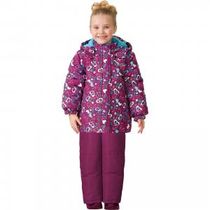 Комплект: куртка и брюки  для девочки Ma-Zi-Ma. Цвет: лиловый